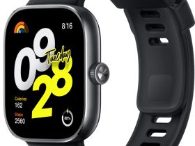 Умные часы Xiaomi Redmi Watch 4 Чёрные, с чёрным ремешком