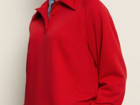 Толстовка из хлопка с отложным воротником