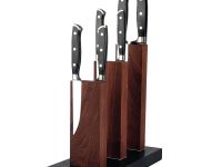 Подставка для ножей магнитная Woodinhome KS050SWN-ST, орех/мрамор