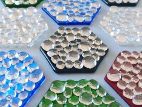 Стеклянная подставка под инструменты, цвет Аквамарин