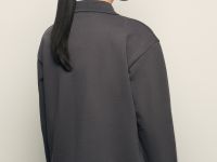 Толстовка из хлопка с отложным воротником