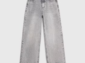 Широкие джинсы Wide leg для девочек, Серый