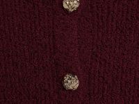 Укороченный кардиган из махровой пряжи, Фиолетовый