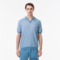 Мужское трикотажное поло Lacoste из смеси органического хлопка и льна
