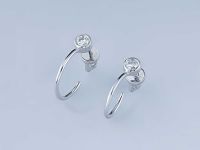 Пусеты из белого золота с бриллиантами э0901пс02220203