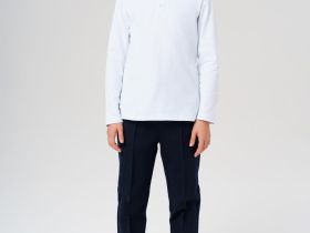 Футболка-поло с длинным рукавом для мальчика