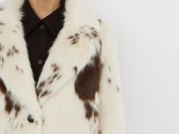 Шуба из искусственного меха, Бежевый