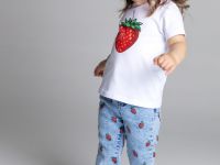 Фуфайка детская трикотажная для девочек (футболка), 2 шт в комплекте