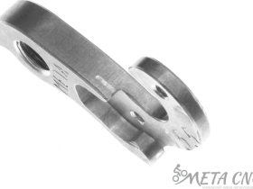 Держатель заднего переключателя "петух" Meta №155 фрезерованный (серебристый)