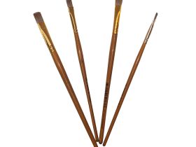 Кисть колонок №8 плоская Pinax "Creative 434" короткая ручка