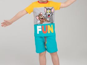 Комплект трикотажный для мальчиков: фуфайка (футболка), шорты