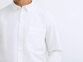 Рубашка из ткани оксфорд, Белый