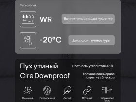 Пуховик с капюшоном и опушкой из натурального меха