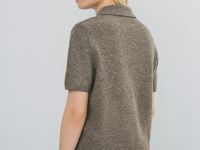 Джемпер поло из пряжи с шерстью, Коричневый