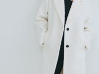 Длинное фактурное пальто, Бежевый