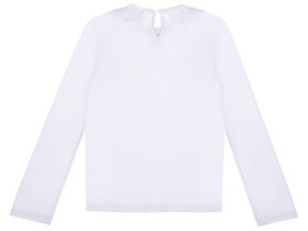 Трикотажная блузка с бантом