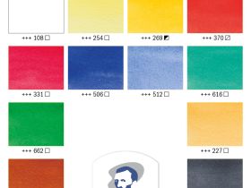 Набор акварели Talens "Van Gogh" 12 цв в дер кор