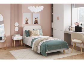 Кровать Динс 90 Букле Молочный