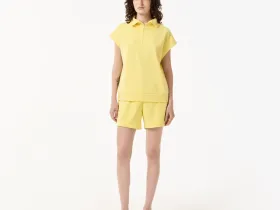 Женская толстовка Lacoste с высоким воротом на молнии без рукавов