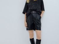 Футболка оверсайз с эффектом стирки, Серый