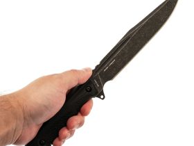 Нож Атлант-3 Black, сталь AUS8, рукоять эластомер