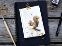 Скетчбук Maxgoodz "Pocket" 9х14 см, 32 л, 100 г Алый