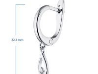 Серьги из серебра с бриллиантами э0601сг10174700