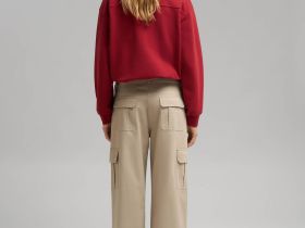 Свободные брюки-карго из твила