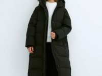 Пуховик для девочек, Черный