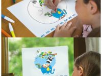 Набор для рисования MILAN: фломастеры легкосмываемые 5цв, клеенка для рисования, 5 трафаретов в карт