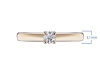 Помолвочное кольцо из красного золота с бриллиантом э0201кц06159700