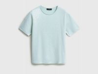 Джемпер с пайетками и коротким рукавом, Зеленый