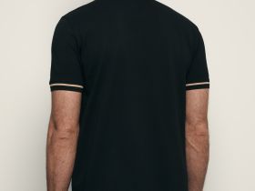 Поло с контрастной отделкой