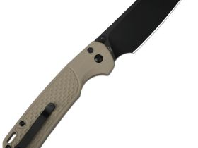 Складной нож CJRB Large Pyrite-Light, сталь AR-RPM9, рукоять G10, бежевый/черный