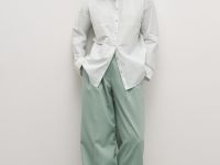 Рубашка из хлопка с отложным воротником