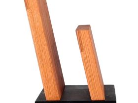 Подставка для ножей магнитная Woodinhome KS018SON-ST, дуб/мрамор