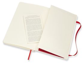 Записная книжка в линейку Moleskine "Classic Soft" 130х210 мм 192 стр мягкая обложка, красный