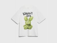 Футболка с принтом для девочек, Белый