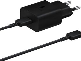 Зарядное устройство Samsung EP-T1510XBEGRU USB-C с кабелем USB-C 15 Вт Чёрное