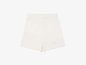 Женские рельефные шорты Lacoste из смеси хлопка