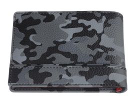 Портмоне ZIPPO, серо-чёрный камуфляж, натуральная кожа, 11,228,2 см