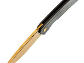 Складной нож TuoTown RT-Stinger Gold PVD, сталь T14N, рукоять Black Crystal Ti