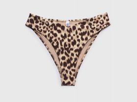 Плавки-бразилиана с леопардовым принтом, Коричневый