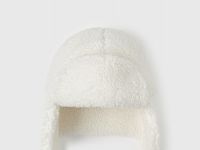 Шапка-ушанка из шерпы для девочек, Белый