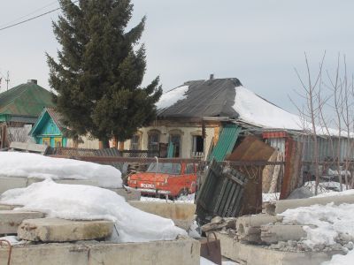 Дом, где жил народный герой г. Миасса Федя Горелов, зверски замученный белогвардейцами 31 мая 1918 г.