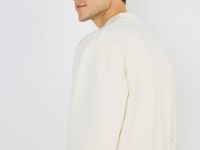 Джемпер с воротником-поло, Белый