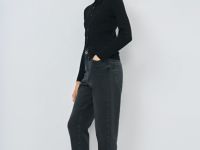 Джинсы Mom с высокой посадкой, Серый