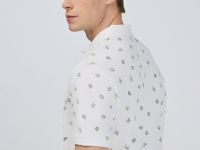 Поло с принтом, Белый