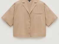 Укороченная рубашка с v-образным вырезом