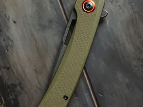 Складной нож Mr.Blade Finch Boba Fett blackwash, сталь AUS-8, рукоять Olive G10